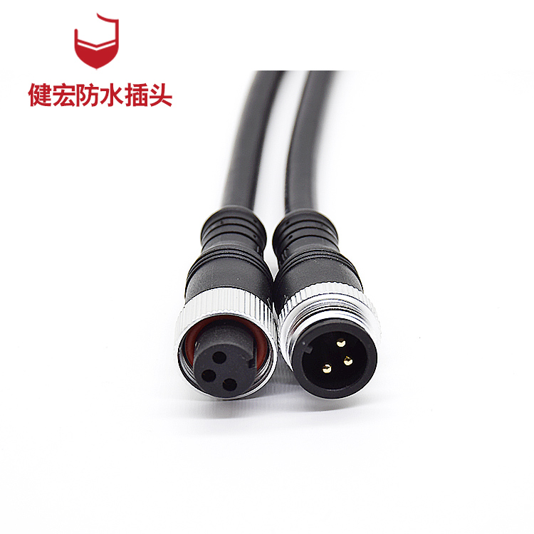 m10公母防水連接器2-12p